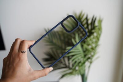 Blue Transparent Drop Proof Sleek Case for iPhone 12 Pro