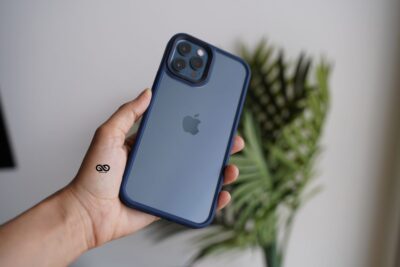 Blue Transparent Drop Proof Sleek Case for iPhone 12 Pro