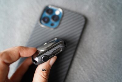 Black & Grey Real Aramid Carbon Fiber Bumper for Apple Watch 40 MM Series 4/5/6/SE 47 Black & Grey Real Aramid Carbon Fiber Bumper for Apple Watch 40 MM Series 4/5/6/SE