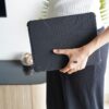 iPad Air11(M4/M3/M2 Chip), Air4/Air5(10.9 inch) Black Bumper leather Case with transparent back and camera shutter