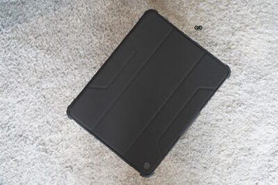 iPad Air11(M4/M3/M2 Chip), Air4/Air5(10.9 inch) Black Bumper leather Case with transparent back and camera shutter