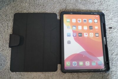 iPad Air11(M4/M3/M2 Chip), Air4/Air5(10.9 inch) Black Bumper leather Case with transparent back and camera shutter
