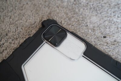 iPad Air11(M4/M3/M2 Chip), Air4/Air5(10.9 inch) Black Bumper leather Case with transparent back and camera shutter