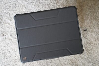iPad Air11(M4/M3/M2 Chip), Air4/Air5(10.9 inch) Black Bumper leather Case with transparent back and camera shutter