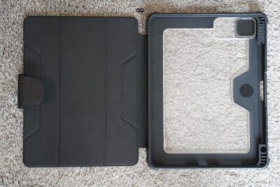 iPad Air11(M4/M3/M2 Chip), Air4/Air5(10.9 inch) Black Bumper leather Case with transparent back and camera shutter
