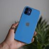 Light Blue Glass Finish Soft case for iPhone 12 Mini