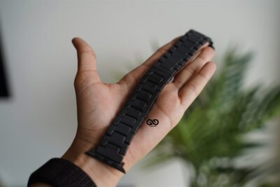 Black Matte Metal Chain Strap for Apple Watch 44MM 45MM 46MM Series 4 5 6 7 8 9 10 11 (SE 2 3 Gen)