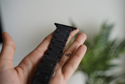 Black Matte Metal Chain Strap for Apple Watch 44MM 45MM 46MM Series 4 5 6 7 8 9 10 11 (SE 2 3 Gen)