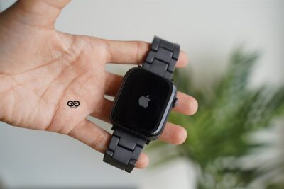 Black Matte Metal Chain Strap for Apple Watch 44MM 45MM 46MM Series 4 5 6 7 8 9 10 11 (SE 2 3 Gen)