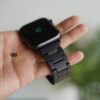 Black Matte Metal Chain Strap for Apple Watch 44MM 45MM 46MM Series 4 5 6 7 8 9 10 11 (SE 2 3 Gen)