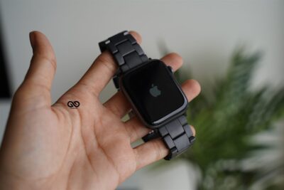 Black Matte Metal Chain Strap for Apple Watch 44MM 45MM 46MM Series 4 5 6 7 8 9 10 11 (SE 2 3 Gen)