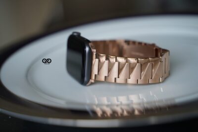 Rose Gold Glossy Matte Link Strap For Apple Watch 42MM 41MM 40MM Series 4 5 6 7 8 9 10 SE SE 2 Gen 21 Rose Gold Glossy Matte Link Strap For Apple Watch 42MM 41MM 40MM Series 4 5 6 7 8 9 10 SE SE 2 Gen - Image 9