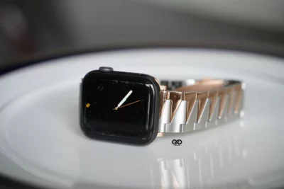 Rose Gold Silver Glossy Matte Link Strap for Apple Watch 42MM 41MM 40MM Series 4 5 6 7 8 9 10 SE SE 2 Gen