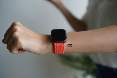 Electric Orange Braided Solo Loop For Apple Watch 42MM 41MM 40MM Series 4 5 6 7 8 9 10 SE SE 2 Gen