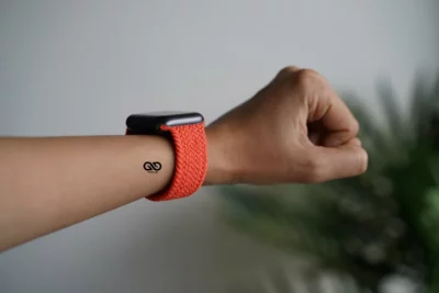 Electric Orange Braided Solo Loop For Apple Watch 42MM 41MM 40MM Series 4 5 6 7 8 9 10 SE SE 2 Gen