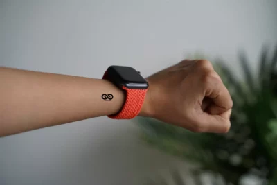 Electric Orange Braided Solo Loop For Apple Watch 42MM 41MM 40MM Series 4 5 6 7 8 9 10 SE SE 2 Gen