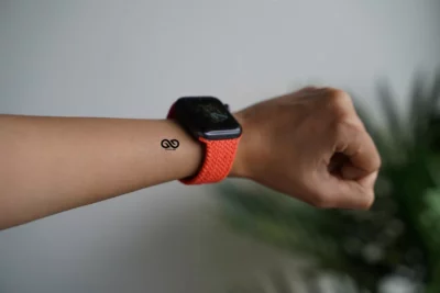 Electric Orange Braided Solo Loop For Apple Watch 42MM 41MM 40MM Series 4 5 6 7 8 9 10 SE SE 2 Gen