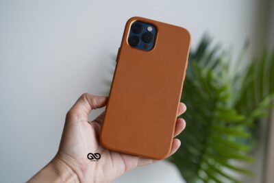 Vegan Leather Case for 12 Pro Max (Metal Buttons)