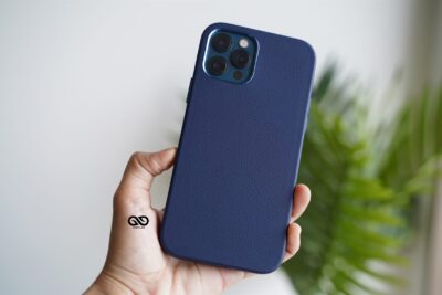 Vegan Leather Case for 12 Pro Max (Metal Buttons)