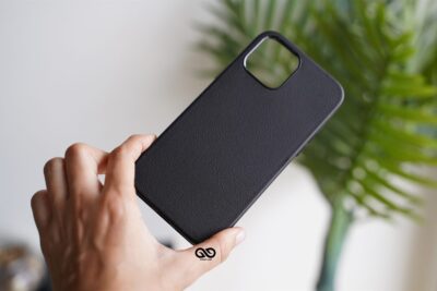 Vegan Leather Case for 12 Pro Max (Metal Buttons)