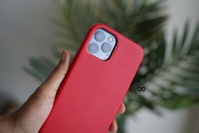 Vegan Leather Case for 12 Pro Max (Metal Buttons)