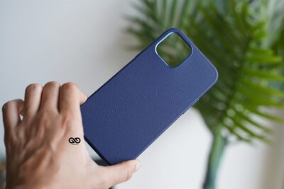 Vegan Leather Case for 12 Pro Max (Metal Buttons)