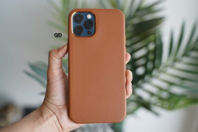 Vegan Leather Case for 12 Pro Max (Metal Buttons)