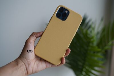 Vegan Leather Case for 12 Pro Max (Metal Buttons)