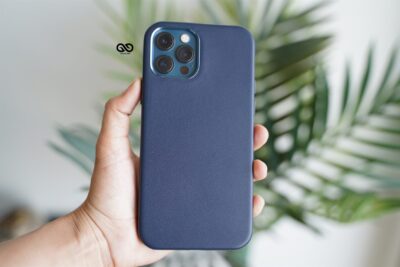 Vegan Leather Case for 12 Pro Max (Metal Buttons)