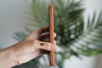 Vegan Leather Case for 12 Pro Max (Metal Buttons)