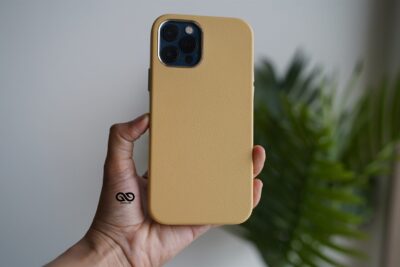Vegan Leather Case for 12 Pro Max (Metal Buttons)