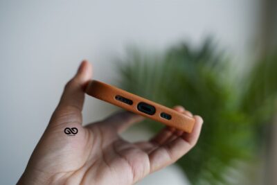 Vegan Leather Case for 12 Pro Max (Metal Buttons)