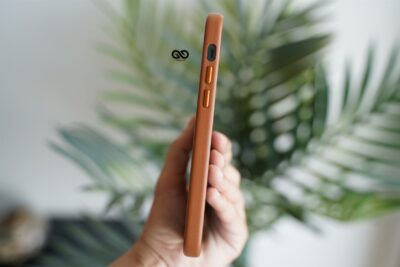 Vegan Leather Case for 12 Pro Max (Metal Buttons)