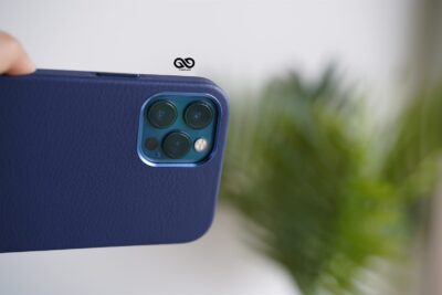 Vegan Leather Case for 12 Pro Max (Metal Buttons)