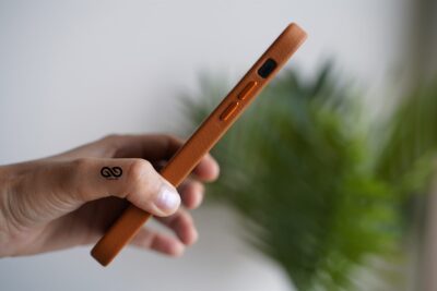 Vegan Leather Case for 12 Pro Max (Metal Buttons)