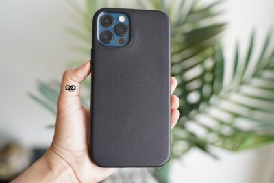 Vegan Leather Case for 12 Pro Max (Metal Buttons)