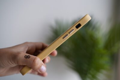 Vegan Leather Case for 12 Pro Max (Metal Buttons)