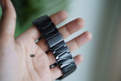 Black Glossy Matte Link Strap For Apple Watch 44MM 45MM 46MM Series 4 5 6 7 8 9 10 11 (SE 2 3 Gen)