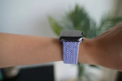 English Lavender Braided Solo Loop For Apple Watch 44MM 45MM 46MM Series 4 5 6 7 8 9 10 11 (SE 2 3 Gen)