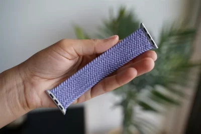 English Lavender Braided Solo Loop For Apple Watch 44MM 45MM 46MM Series 4 5 6 7 8 9 10 11 (SE 2 3 Gen)