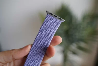 English Lavender Braided Solo Loop For Apple Watch 44MM 45MM 46MM Series 4 5 6 7 8 9 10 11 (SE 2 3 Gen)