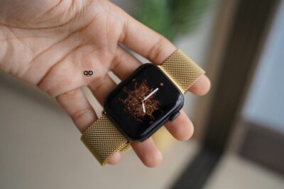 Milanese Magnetic Metal Loop strap Gold for Apple Watch 44MM 45MM 46MM Series 4 5 6 7 8 9 10 11 (SE 2 3 Gen)