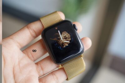 Milanese Magnetic Metal Loop strap Gold for Apple Watch 44MM 45MM 46MM Series 4 5 6 7 8 9 10 11 (SE 2 3 Gen)