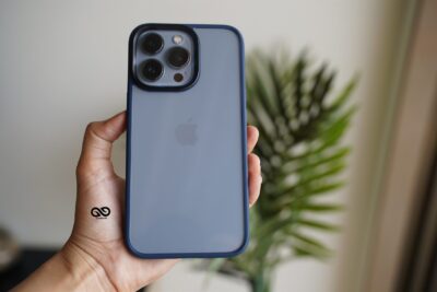 Blue Drop Proof Transparent Sleek Case For iPhone 13 Pro Max