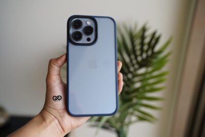 Blue Drop Proof Transparent Sleek Case For iPhone 13 Pro Max