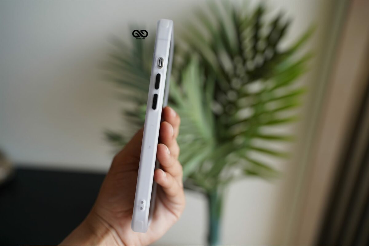 Frosted White Drop Proof Transparent Sleek Case For iPhone 13 Mini