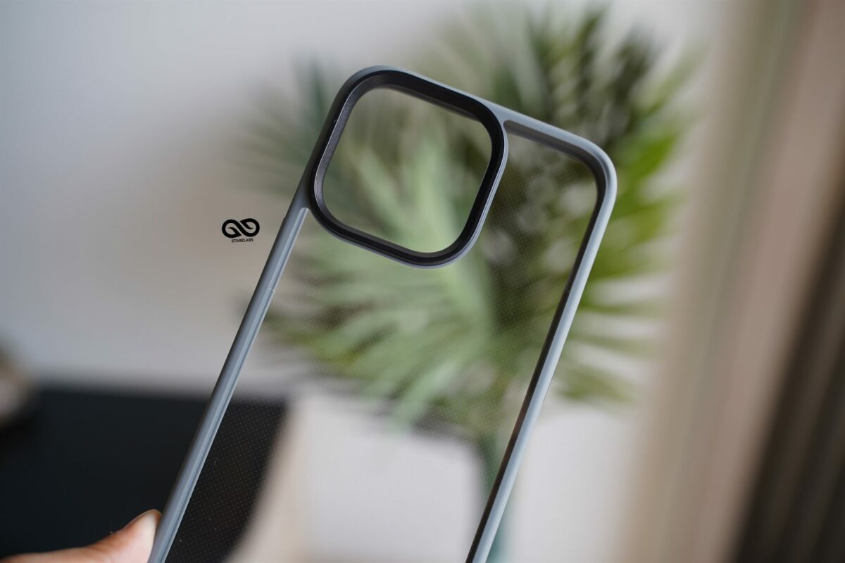 Grey Drop Proof Transparent Sleek Case For iPhone 13 Pro