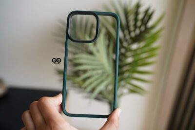 Pine Green Drop Proof Transparent Sleek Case For iPhone 13 Pro Max
