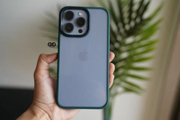 Pine Green Drop Proof Transparent Sleek Case For iPhone 13 Pro Max