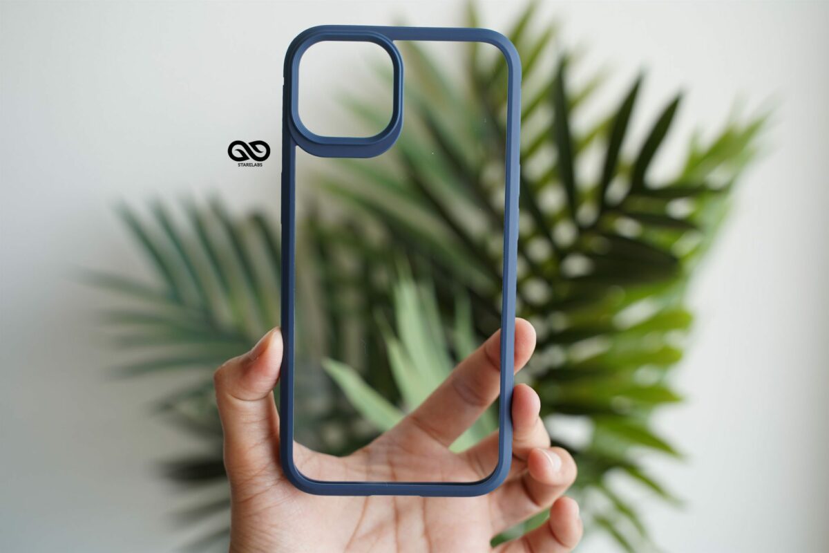 Rugged Border Clear Case For iPhone 13